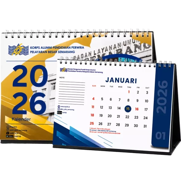 Kalender Meja Ukuran A5 Cover Laminasi (1)